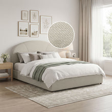 Load image into Gallery viewer, Nestly Queen Gas Lift Bed Frame - Linen Light Gray