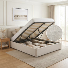 Load image into Gallery viewer, Steady Queen Gas Lift Bed Frame - Linen Beige