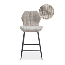 Load image into Gallery viewer, Hygge Fabric Bar Stool - Set Of 2 - Light Brown