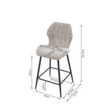 Load image into Gallery viewer, Hygge Fabric Bar Stool - Set Of 2 - Light Brown