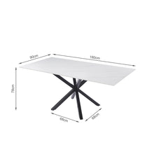 Load image into Gallery viewer, Frost Dining Table 180 x 90 x 78cm - White