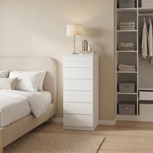 Load image into Gallery viewer, Tongass Wooden Slim Tallboy 6 Drawers - White