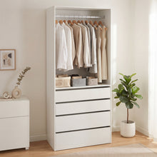 Load image into Gallery viewer, 23973-delta-4-drawer-wide-wardrobe-white-2607091