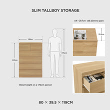Load image into Gallery viewer, Tongass 6 Drawer Tallboy - Oak