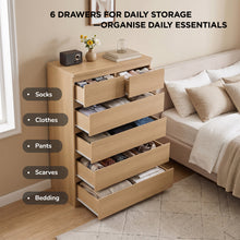 Load image into Gallery viewer, Tongass 6 Drawer Tallboy - Oak