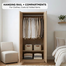 Load image into Gallery viewer, Benny 2 Door Wardrobe - Light Teak