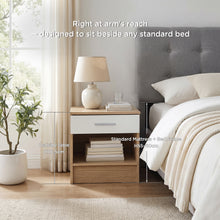 Load image into Gallery viewer, Miller Bedside Table - Light Teak + White