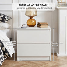 Load image into Gallery viewer, Tongass Wooden Bedside Table - White