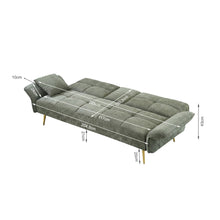 Load image into Gallery viewer, Forest 3 Seater Sofa Bed with Cup Holder - Green