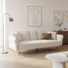Load image into Gallery viewer, Forest 3 Seater Sofa Bed with Cup Holder - Beige