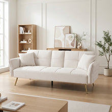 Load image into Gallery viewer, Forest 3 Seater Sofa Bed with Cup Holder - Beige
