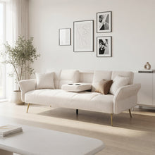 Load image into Gallery viewer, Forest 3 Seater Sofa Bed with Cup Holder - Beige