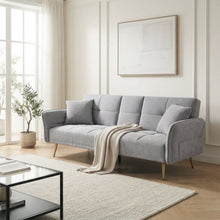 Load image into Gallery viewer, Forest 3 Seater Sofa Bed with Cup Holder - Dark Grey