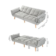 Load image into Gallery viewer, Puna 3 Seater Sofa Bed - Grey