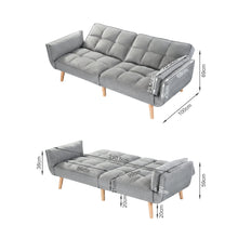 Load image into Gallery viewer, Puna 3 Seater Sofa Bed - Dark Grey