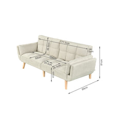 Load image into Gallery viewer, Puna 3 Seater Sofa Bed - Dark Beige