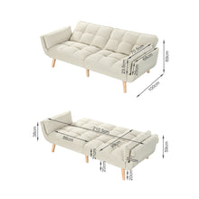 Load image into Gallery viewer, Puna 3 Seater Sofa Bed - Dark Beige