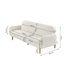 Load image into Gallery viewer, Kiri 3 Seater Sofa Bed - Beige