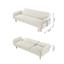 Load image into Gallery viewer, Kiri 3 Seater Sofa Bed - Beige