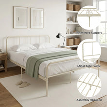 Load image into Gallery viewer, Bolt Queen Metal Bed Frame - Light Khaki