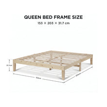Load image into Gallery viewer, Miro Queen Wooden Bed Frame - Natural