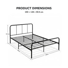 Load image into Gallery viewer, 24439-bolt-double-metal-bed-frame-black-2607213