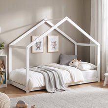 Load image into Gallery viewer, Homi Single Wooden Bed Frame - White