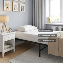 Load image into Gallery viewer, Lite Single Metal Bed Frame - Black