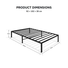 Load image into Gallery viewer, Lite Single Metal Bed Frame - Black