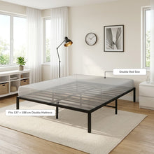 Load image into Gallery viewer, 24442-lite-double-metal-bed-frame-black-2607212