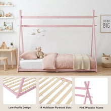 Load image into Gallery viewer, Harbor Single Wooden Bed Frame - Pink