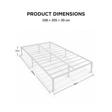 Load image into Gallery viewer, Lite King Single Metal Bed Frame - White