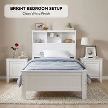 Load image into Gallery viewer, Sprout King Single Wooden Bed Frame - White
