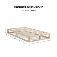 Load image into Gallery viewer, 24481-loom-king-single-wooden-bed-frame-natural-2607213