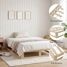 Load image into Gallery viewer, 24481-loom-king-single-wooden-bed-frame-natural-2607215