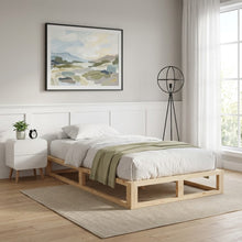 Load image into Gallery viewer, 24481-loom-king-single-wooden-bed-frame-natural-2607211