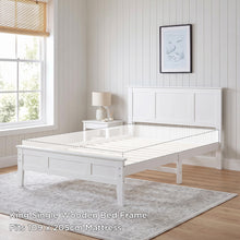 Load image into Gallery viewer, Flexa King Single Wooden Bed Frame - White