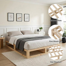 Load image into Gallery viewer, Loom Double Wooden Bed Frame - Natural
