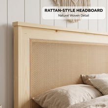 Load image into Gallery viewer, Tropi Double Wooden Bed Frame - Natural
