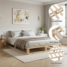 Load image into Gallery viewer, Loom Queen Wooden Bed Frame - Natural