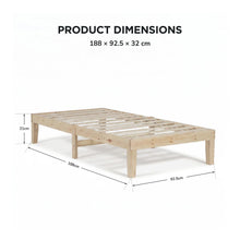Load image into Gallery viewer, 24484-miro-single-wooden-bed-frame-natural-2607213