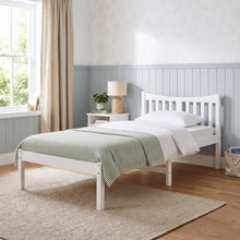 Load image into Gallery viewer, Capra King Single Wooden Bed Frame - White