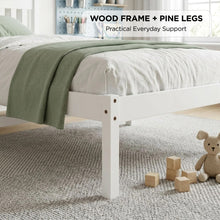 Load image into Gallery viewer, Capra King Single Wooden Bed Frame - White