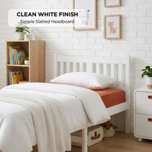 Load image into Gallery viewer, Capra King Single Wooden Bed Frame - White