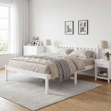 Load image into Gallery viewer, Capra Double Wooden Bed Frame - White