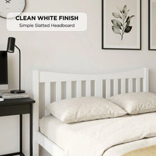 Load image into Gallery viewer, Capra Double Wooden Bed Frame - White