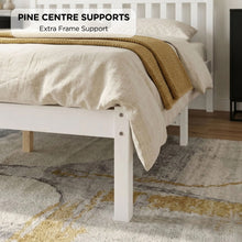 Load image into Gallery viewer, Capra Double Wooden Bed Frame - White