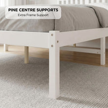 Load image into Gallery viewer, Capra Queen Wooden Bed Frame - White