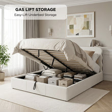 Load image into Gallery viewer, Floria Queen Gas Lift Bed Frame - White
