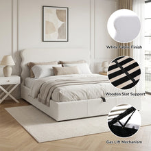 Load image into Gallery viewer, Floria Queen Gas Lift Bed Frame - White